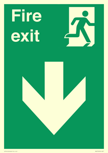 Fire Exit Down Arrow